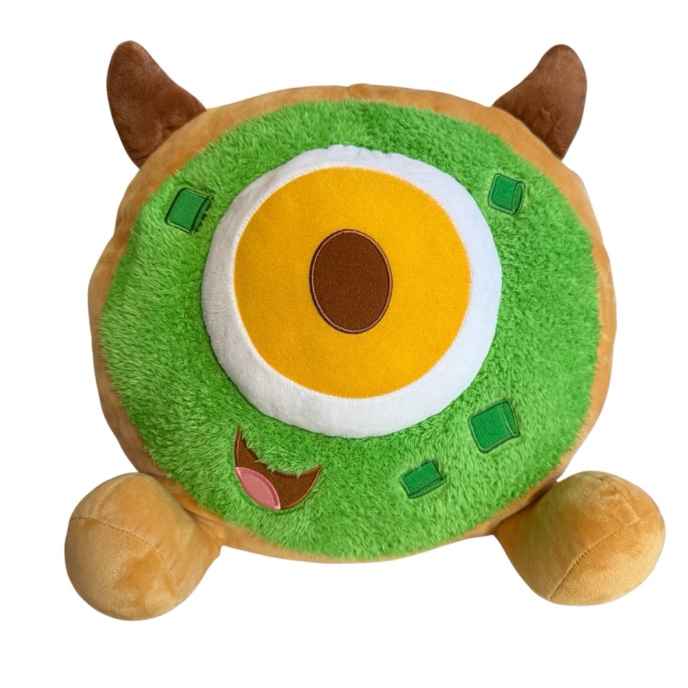 DISNEY STORE MONSTERS INC Munchlings Mike Wazowski Avocado Breakfast Bagel Plush